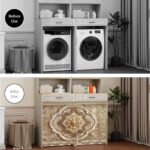 Cmialusie Ornate Golden Ceiling Design Curtains 39.37 x 27.56 Inches – Elegant Décor for Living Room, Kitchen, and Bathroom - Image 5