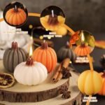 Lanpn Fall Scented Candle Gift Set: 8 Pumpkin Shaped Spice Candles for Thanksgiving Decor - Image 3