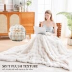 Cozy Faux Fur Twin Blanket, 1000 GSM Plush Sherpa for Couch & Bedroom - Perfect Gift for Women! - Image 8