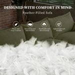 Intuition Decor Modular Convertible Cloud Sectional Sofa - 110.4" L-Shaped 4-Seat Modern Couch in Green - Image 4