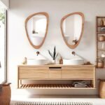 Asymmetrical Wall Mirror - Irregular Decorative Wall Mirror for Bedroom, Living Room & Hall, 30"H x 19"W. - Image 7