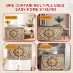 Cmialusie Ornate Golden Ceiling Design Curtains 39.37 x 27.56 Inches – Elegant Décor for Living Room, Kitchen, and Bathroom - Image 6