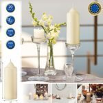 SPAAS Ivory Pillar Candles (20 Pack) - 1.5x4 Inch Dripless, Unscented for Weddings, Parties, and Decor. - Image 4