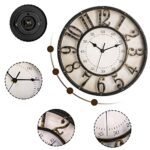 ZOOFOX 12-Inch Retro Wall Clock: Silent Battery-Operated Quartz Clock with 3D Arabic Numerals for Home, Office, Living Room, and Kitchen. - Image 4
