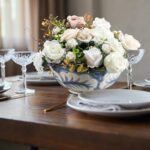 Maxdot 10x5 Inch Hand-Painted Blue and White Chinoiserie Stoneware Bowl - Decorative Kitchen Centerpiece. - Image 8