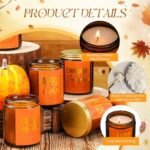 Nuanchu Fall Candles Set - 6 Pack of 42 oz Autumn Soy Candles with Scents like Cinnamon Pumpkin & Apple Cider. Perfect Gifts! - Image 3