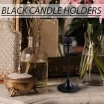 Vintage Black Candlestick Holders: Taper Candle Holders for Fireplace, Dining, and Parties. - Image 2