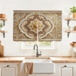 Cmialusie Ornate Golden Ceiling Design Curtains 39.37 x 27.56 Inches – Elegant Décor for Living Room, Kitchen, and Bathroom - Image 3