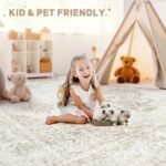 Washable 8x10 Vintage Boho Area Rug for Living Room, Bedroom, Dining, & Office - Non-Slip, Low Pile (Beige). - Image 3