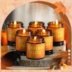 6 Pcs Black Christmas Scented Soy Candles in Vintage Glass Jars - Perfect Holiday Gift Decor. - Image 4