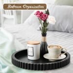 Handmade 12" Black Wooden Decorative Tray for Coffee Table & Home Decor - Perfect for Kitchen & Living Room. - Image 4