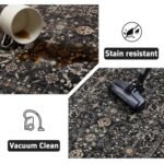 Ruaruarug Non-Slip Area Rug – Ultra Soft, Machine Washable for Living Room, Bedroom, Kitchen, Outdoor, Classroom – 8'×10', Black & Grey - Image 8