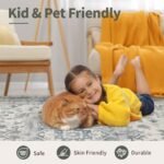 Rugxara 5x7 Washable Area Rug: Vintage Boho Light Blue, Non-Slip, Durable for High Traffic Spaces. - Image 8