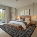 Ruaruarug Non-Slip Area Rug – Ultra Soft, Machine Washable for Living Room, Bedroom, Kitchen, Outdoor, Classroom – 8'×10', Black & Grey - Image 3