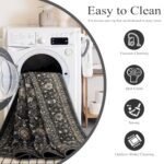 Ruaruarug Non-Slip Area Rug – Ultra Soft, Machine Washable for Living Room, Bedroom, Kitchen, Outdoor, Classroom – 8'×10', Black & Grey - Image 7