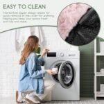 HIGOGOGO Pink Pouf Ottoman: Modern Foam-Filled Round Footrest, 20x15 Inches, Boho Chic Stool for Living Room - Image 8