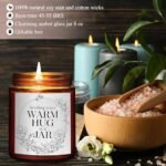 Briojoy Warm Hug in a Jar Candle - Friendship Gift for Him & Her - Sea Salt Jasmine Soy Candle for Relaxation. - Image 2