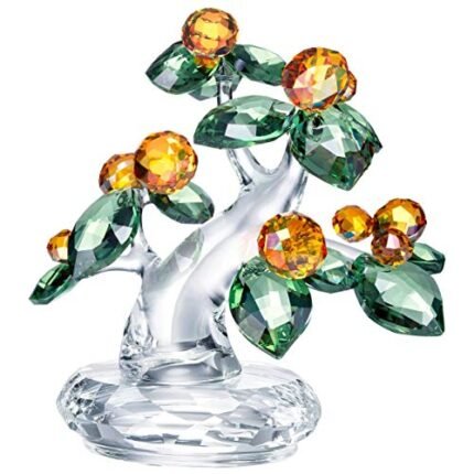 SWAROVSKI Crystal Authentic Asian Icons Kumquat Tree - Modern Table and Shelf Decor - Living Room Decorative Glass Accessory
