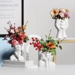 BrownLove Ceramic Female Form Face Vase – Modern White Flower Decor for Living Room, Office, or Bedroom. Perfect Centerpiece! - Image 5