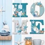 Set of 4 Coastal Beach Wall Decor Signs with Blue Starfish and Shell – Perfect Home Accent! - Image 7