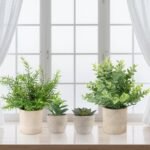 ALAGIRLS 4-Pack Small Fake Plants: 10" Eucalyptus, Rosemary, Succulents in Pulp Pots for Home Decor. - Image 6