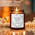 Briojoy Warm Hug in a Jar Candle - Friendship Gift for Him & Her - Sea Salt Jasmine Soy Candle for Relaxation. - Image 4