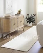 Sakura Rugs Solid Color Handmade Area Rug - Thick, Plush, Modern Cream 12'x15' for Living Room & Bedroom. - Image 2