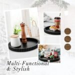 Handmade 12" Black Wooden Decorative Tray for Coffee Table & Home Decor - Perfect for Kitchen & Living Room. - Image 6