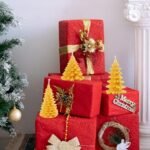DEYBBY Christmas Tree Beeswax Candles Set of 2 – Handmade Xmas Tree Decor for Home, Bedroom & Parties. - Image 5