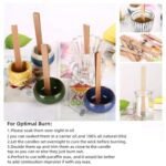 100 Pcs Natural Wood Candle Wicks for DIY, 5.1x0.5x0.04 inches, with Trimmer for Crafting - Image 4