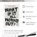 Retro Black and White Newspaper Poster: "What If It All Works Out" Inspirational Canvas Art – 12x16in Unframed Minimalist Decor for Home, Bedroom, or Dorm. - Image 2