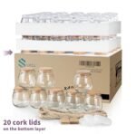 Syntic 40 Small Glass Jars with Cork Lids, 7oz - Ideal for Candles, Yogurt, Wedding Favors & Spices. Includes Twine & Labels. - Image 9