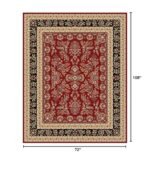 SAFAVIEH 6x9 Area Rug - Lyndhurst Collection, Red & Black, Traditional, Non-Shedding, Easy Clean, Perfect for Living Room, Bedroom, Dining Room (LNH331B) - Image 2