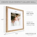 Sheffield 9-Piece Gallery Wall Frame Set - 12x12 in., Matted to 8x8 in. (Light Natural Finish) - Image 3