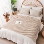 Vessia 300GSM Striped Flannel Fleece Throw Blanket: Cozy, Soft, and Lightweight for Couch, Sofa, or Bed (50x70in) - Image 5