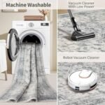 Rugxara 5x7 Washable Area Rug: Vintage Boho Light Blue, Non-Slip, Durable for High Traffic Spaces. - Image 7