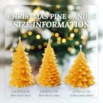 DEYBBY Christmas Tree Beeswax Candles Set of 2 – Handmade Xmas Tree Decor for Home, Bedroom & Parties. - Image 7