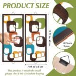 CroBlissful 2-Piece Mid Century Wall Art - Elegant Geometric Wood Panels for Modern Home Decor - Image 2