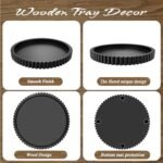 Handmade 12" Black Wooden Decorative Tray for Coffee Table & Home Decor - Perfect for Kitchen & Living Room. - Image 7