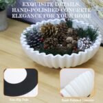 Iemegumi 10" White Decorative Bowl - Scalloped Centerpiece for Fruits, Candy & Home Decor - Image 4