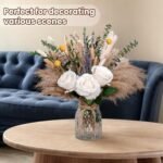 Faux Flower Arrangement in Vase: Pampas Grass Table Centerpiece for Thanksgiving & Christmas Decor - Image 4