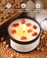 AOOVOO Crystal Energy Candle Set for Women - 4 Pack, 26 oz Soy Wax, 200-Hour Long-Lasting Scents. - Image 3