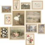 97 Decor Vintage Framed Wall Art - Framed Vintage Wall Art Prints, Vintage Posters For Room Aesthetic, Lanscape Prints For Walls Decor, Moody Gallery Walls Pictures Botanical Paintings For Home Bedroom