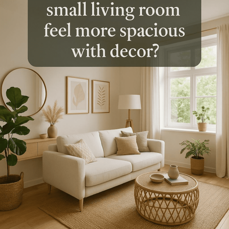 How can I make a small living room feel more spacious with decor?