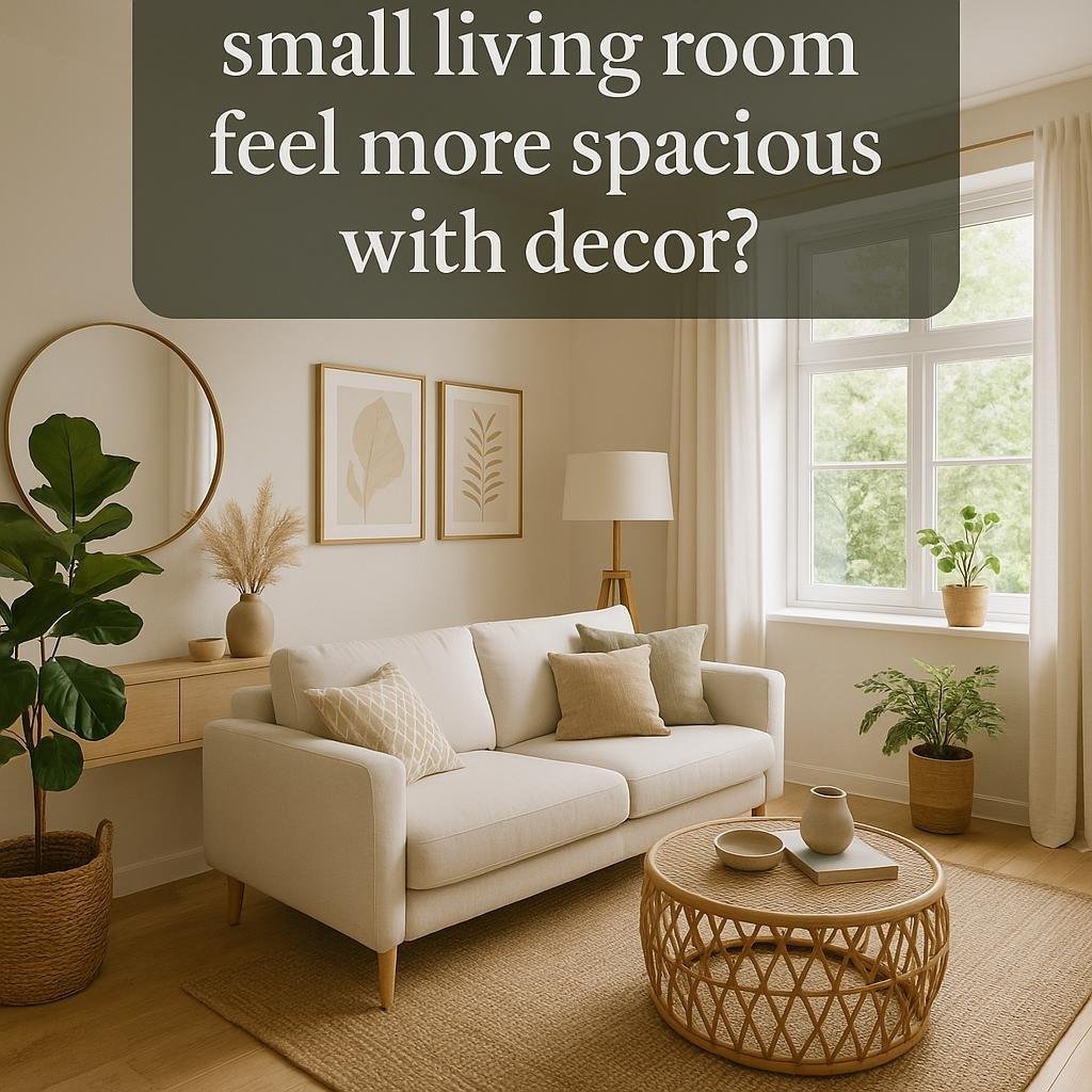 How can I make a small living room feel more spacious with decor?