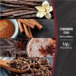 WoodWick Cinnamon Chai Medium Hourglass Candle | Crackling Wick | 60-Hour Burn Time - Image 2