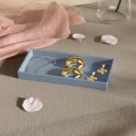 Mriluvy 7.7" ABS Vanity and Bathroom Tray – Waterproof Organizer for Toilets, Perfume, Soap, and Accessories, Non-Slip, Gray. - Image 5