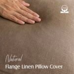 Foindtower 2-Pack 24x24 Inch Light Brown Linen Throw Pillow Covers – Soft Boho Farmhouse Decor for Sofa and Living Room. - Image 3