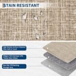 GarveeHome 8x10 Modern Area Rugs: Soft, Washable, Non-Slip Checkered Rugs for Living Room, Bedroom, and Office. Taupe. - Image 7