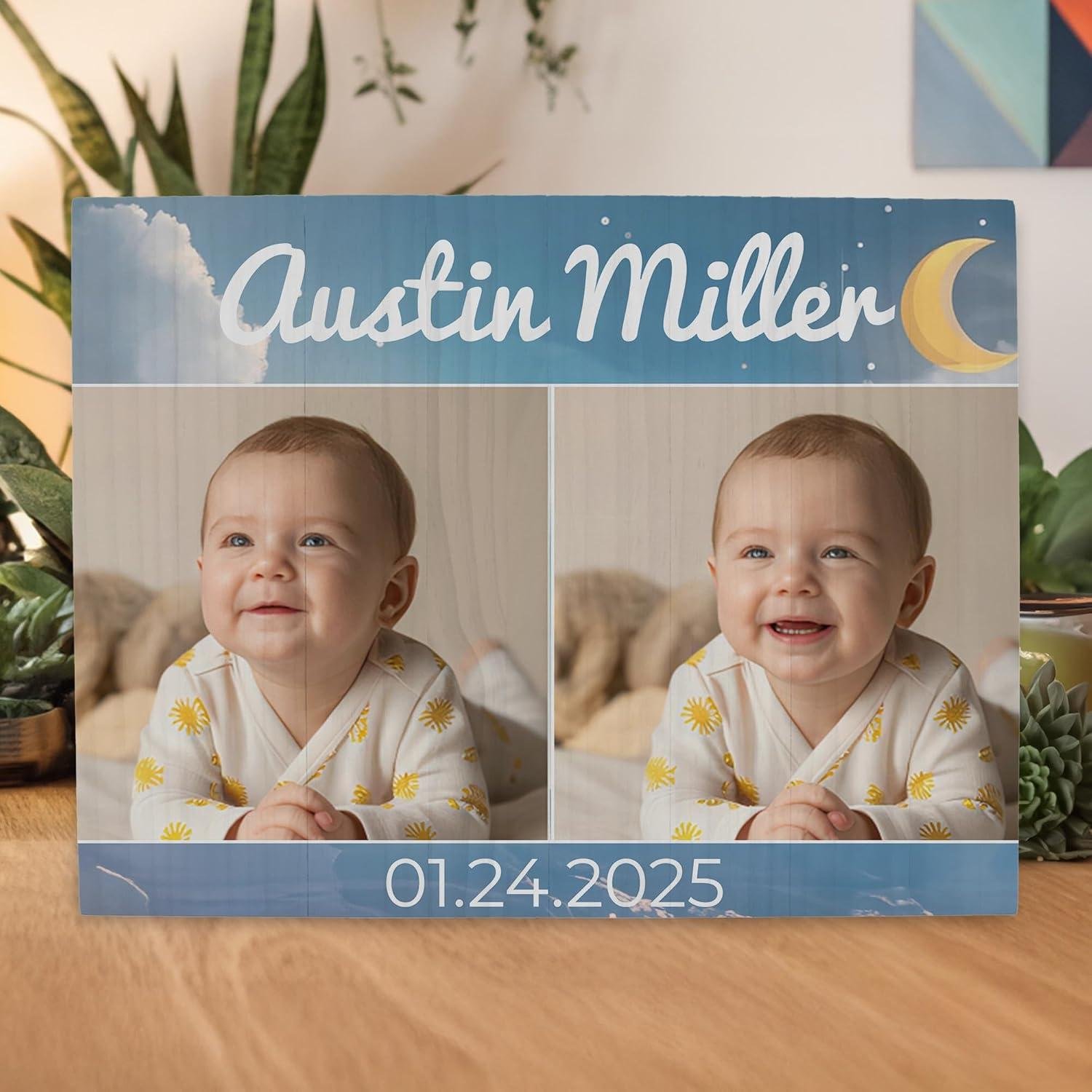 We Adore This Rustic Wooden Nursery Keepsake Art